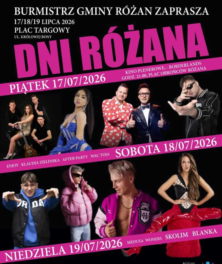 Dni Różana 2026. Skolim, Blanka, After Party i Wac Toja na trzydniowej imprezie w powiecie makowskim Festiwal z koncertami i wydarzeniami